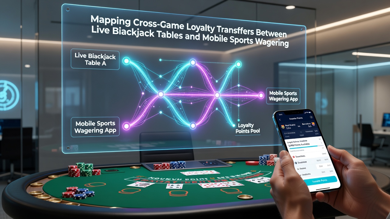 Screenshot of a mobile app interface displaying transferred loyalty points from blackjack to sports bets
